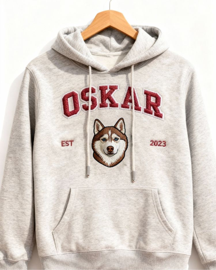 Embroidered University Hoodie