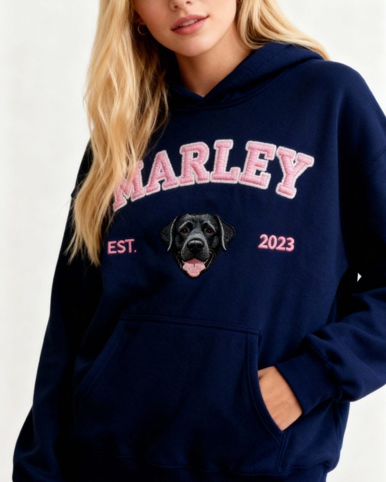 Embroidered University Hoodie