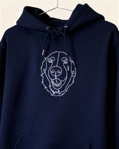 Embroidered One-Line Hoodie