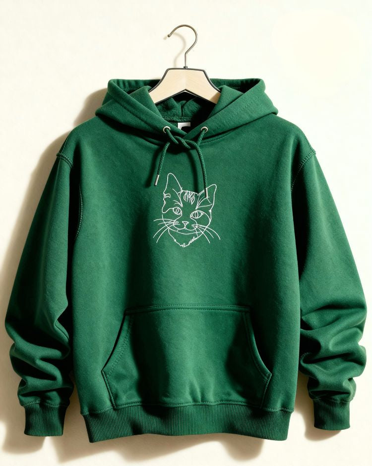 Embroidered One-Line Hoodie