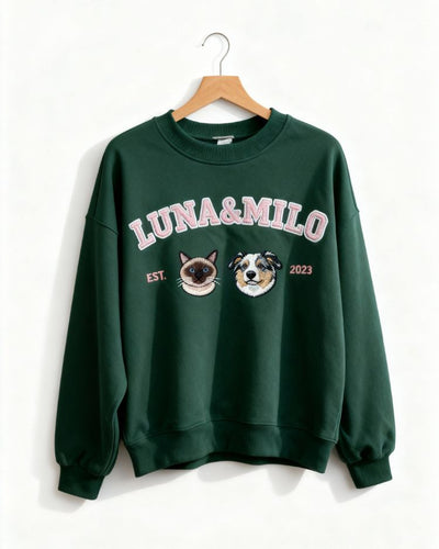 Embroidered University Sweater