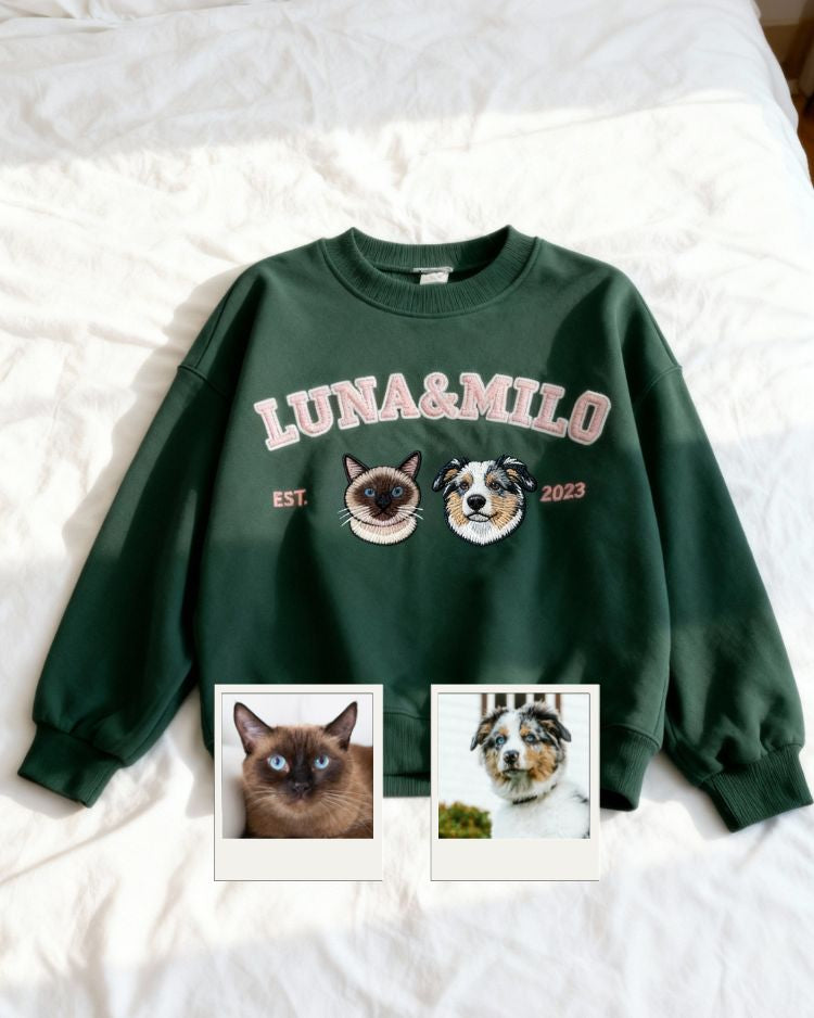 Embroidered University Sweater