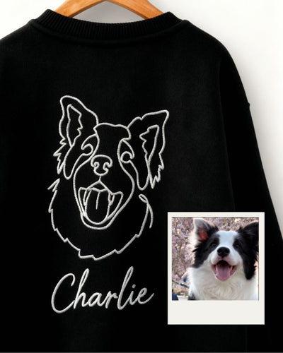 Embroidered One-Line Sweatshirt