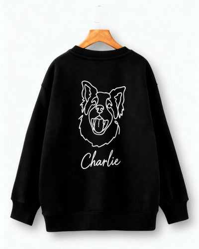 Embroidered One-Line Sweatshirt