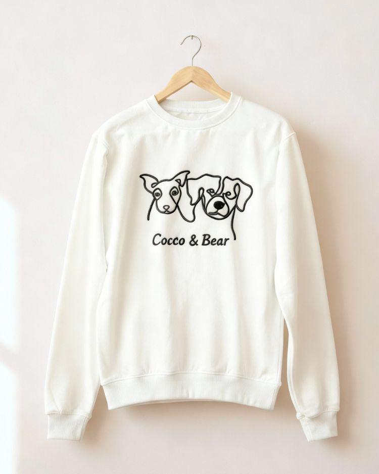Embroidered One-Line Sweatshirt