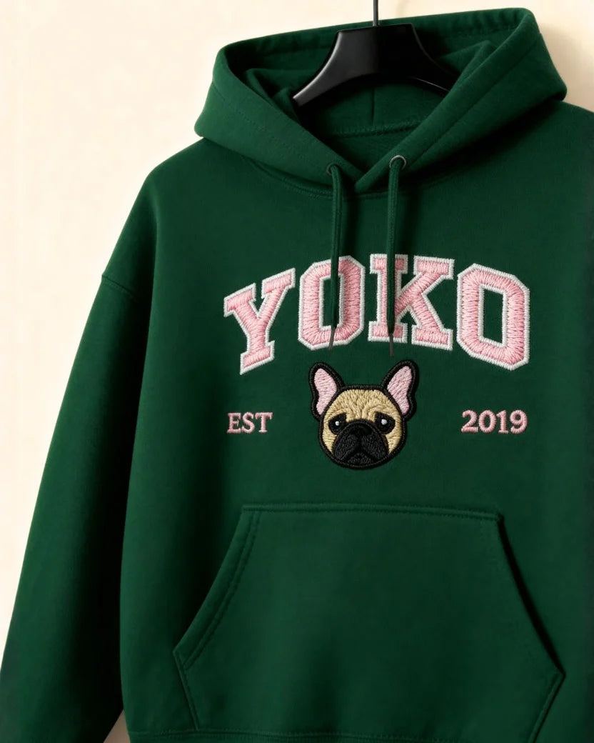 Embroidered University Hoodie