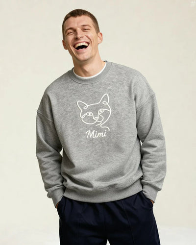 Embroidered One-Line Sweatshirt
